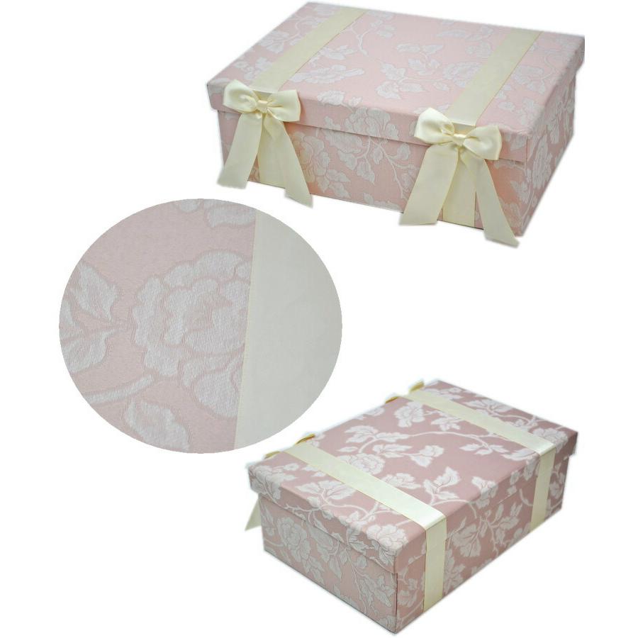 収納ボックス 3個セット リボン 小物入れ ピンク Heirloom ( JENNIFER