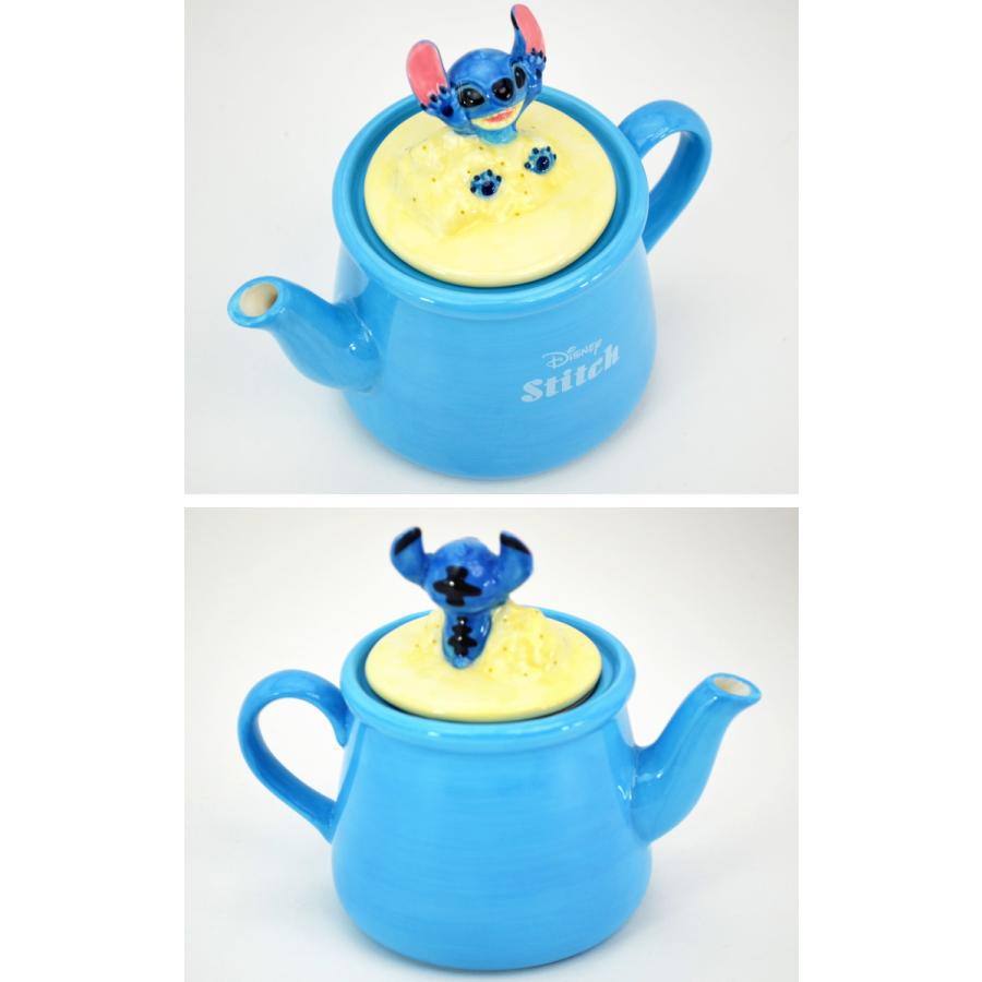 ディズニー ティーポット スティッチ Stitch ブルー 茶こし付き 350ml