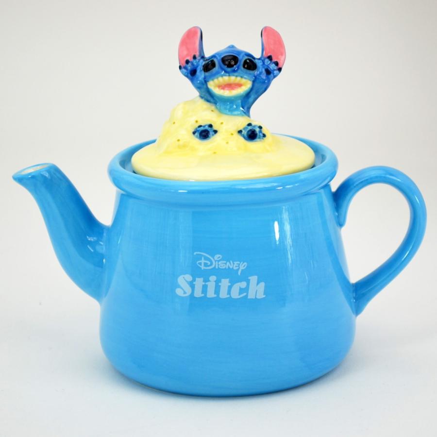 ディズニー ティーポット スティッチ Stitch ブルー 茶こし付き 350ml