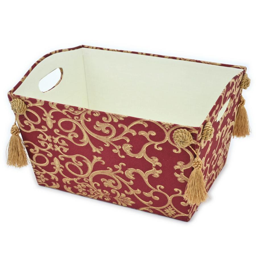 新品2点ジェニファーテイラー Poinsettia 小物入れ＆マガジンラック マガジンラック Poinsettia レッド ジェニファーテイラー マガジン