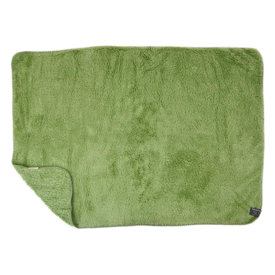 ブランケット ひざ掛け 蓄熱ボア Sサイズ 70×100cm プラス4度 グリーン