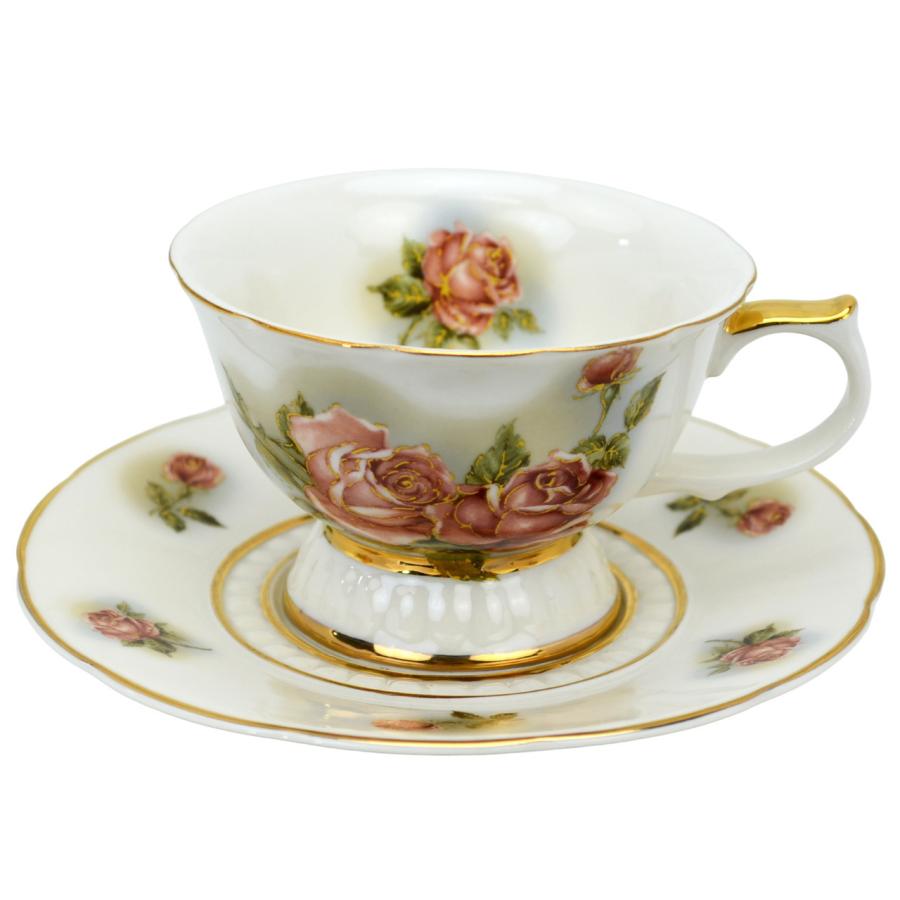 カップ＆ソーサー アニバーサリーローズ ゴールドゴーズゴールド