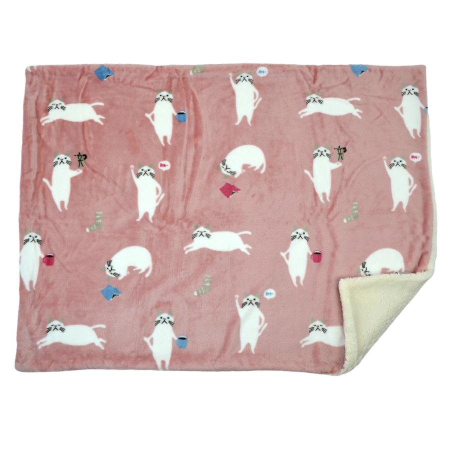 ブランケット ひざ掛け ターチャン しばたさん しまださん ボア付 2重