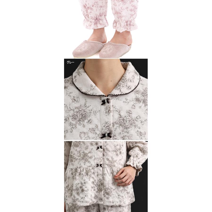 ナルエー パジャマ 裏綿接結(綿入り)トワルドラパンシャツパジャマ