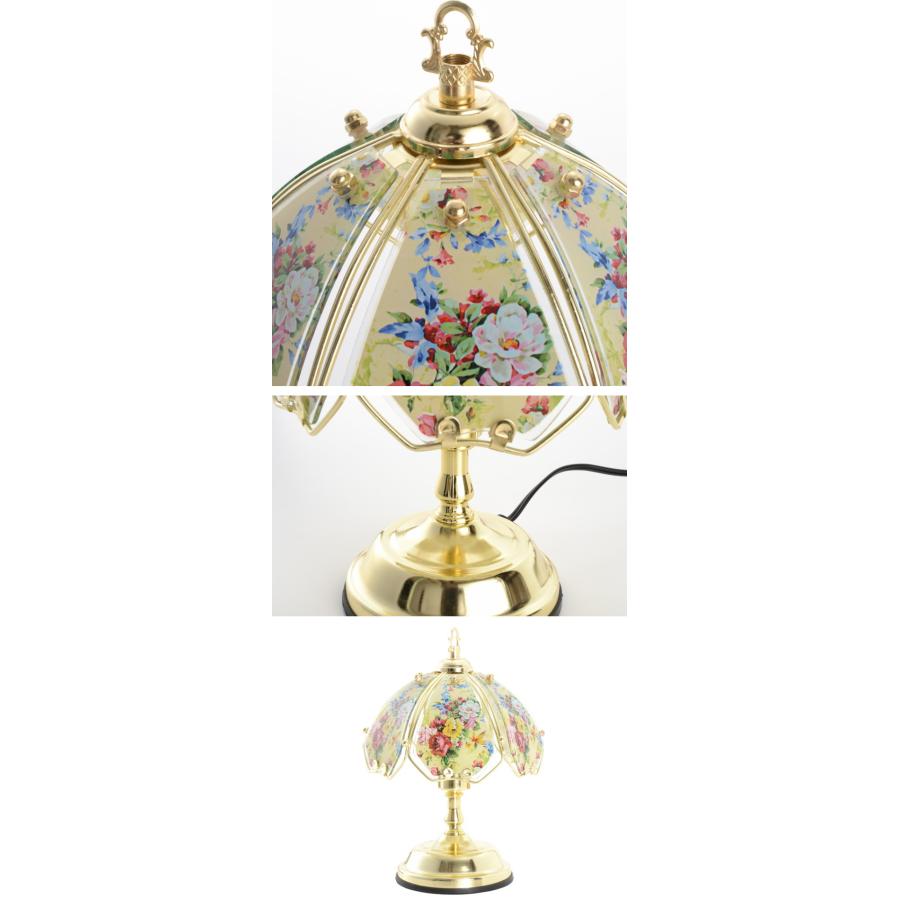 バラのランプ タッチランプ テーブルランプ 薔薇 イエロータッチセンサーランプ