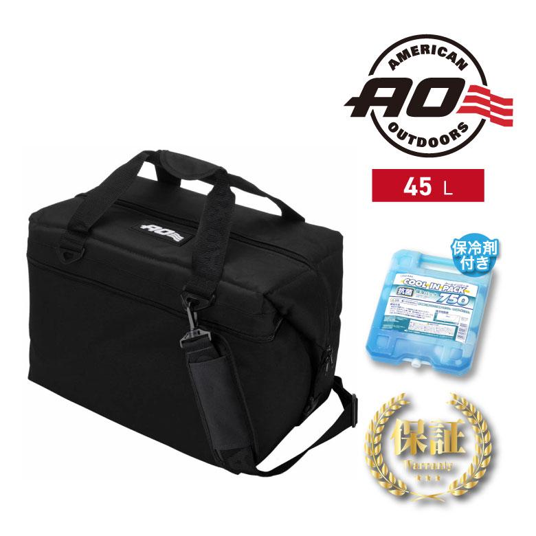 AOクーラーズ AO48BK 48パック キャンバス ソフトクーラー ブラック 45L アウトドア クーラーボックス AO Coolers AOクーラーズ AO48BK 48パック キャンバス ソフトクーラー