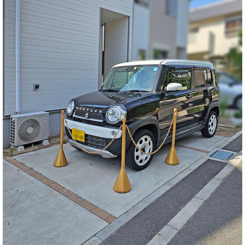 防犯 対策 スマートチェーンポール 3本セット 駐車場 立入 禁止 防犯 対策 スマートチェーンポール 3本セット 駐車場 立入 禁止
