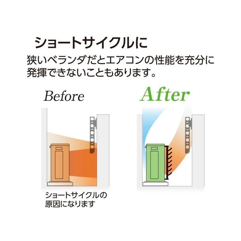 タカラ産業 エアコン 室外機 カバー ルーバー WAVE LOUVER ホワイト