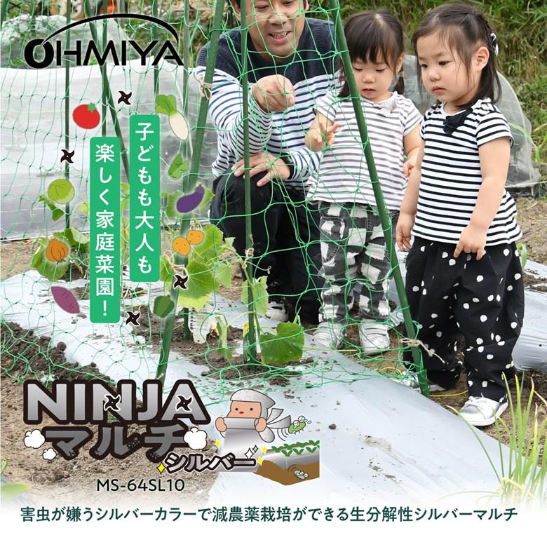NINJAマルチ シルバー 10m マルチシート 家庭農園 害虫 : もの