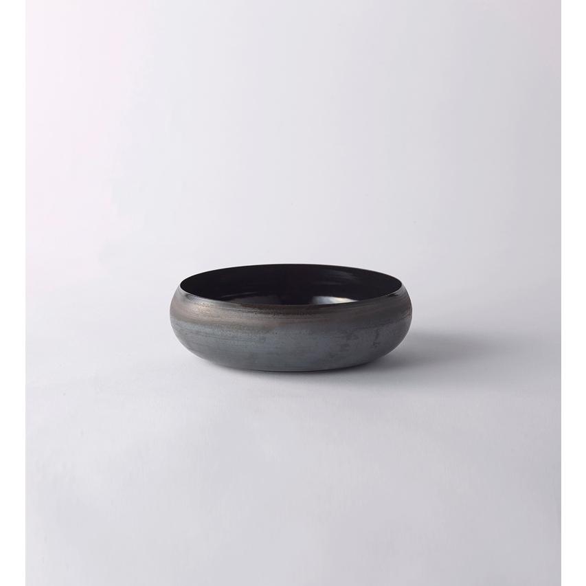 ovject O-IKEBANA18-LO ほうろう水盤 18cm アイアンブラック