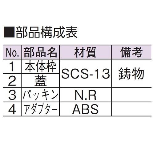 アウス ステンレス製ツバ広掃除口（VP・VU兼用） D-COVTS-PU 40_1
