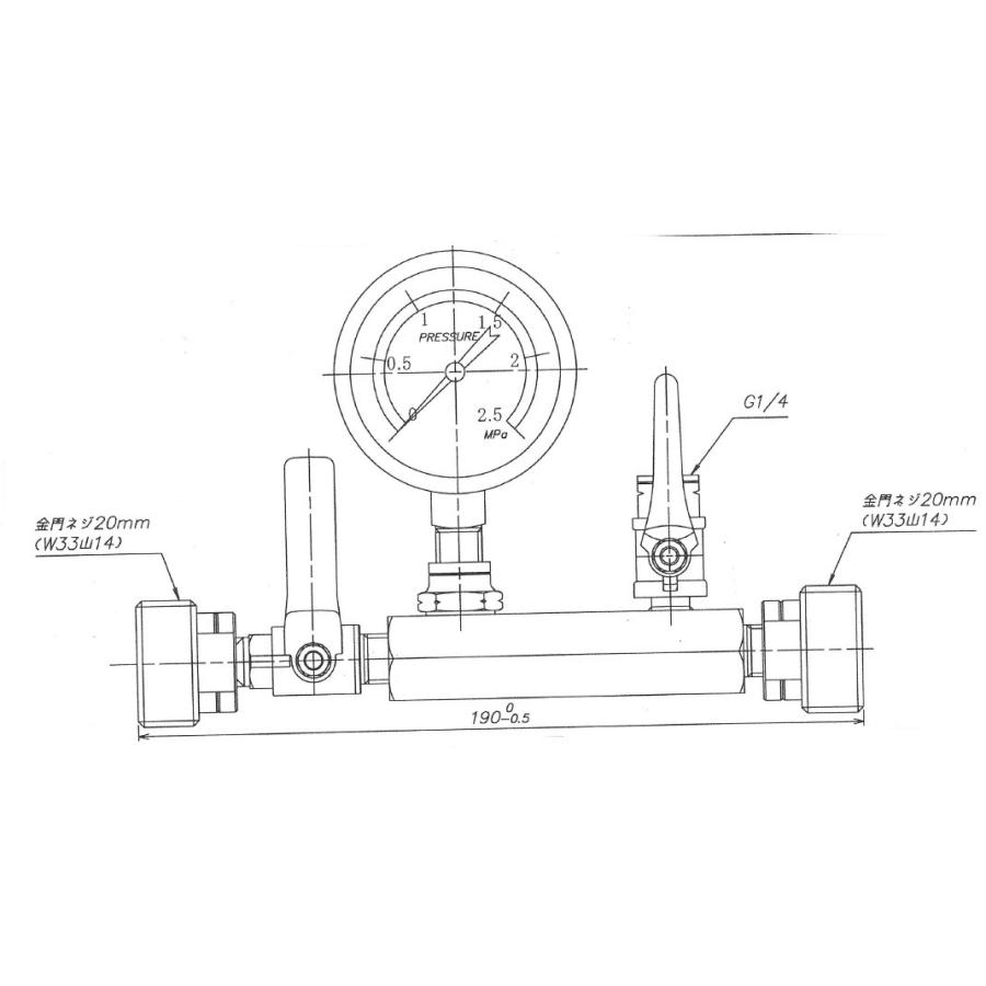 アウス メーターテストゲージ都ネジ MTG-TO75 : ものうりばPlantz