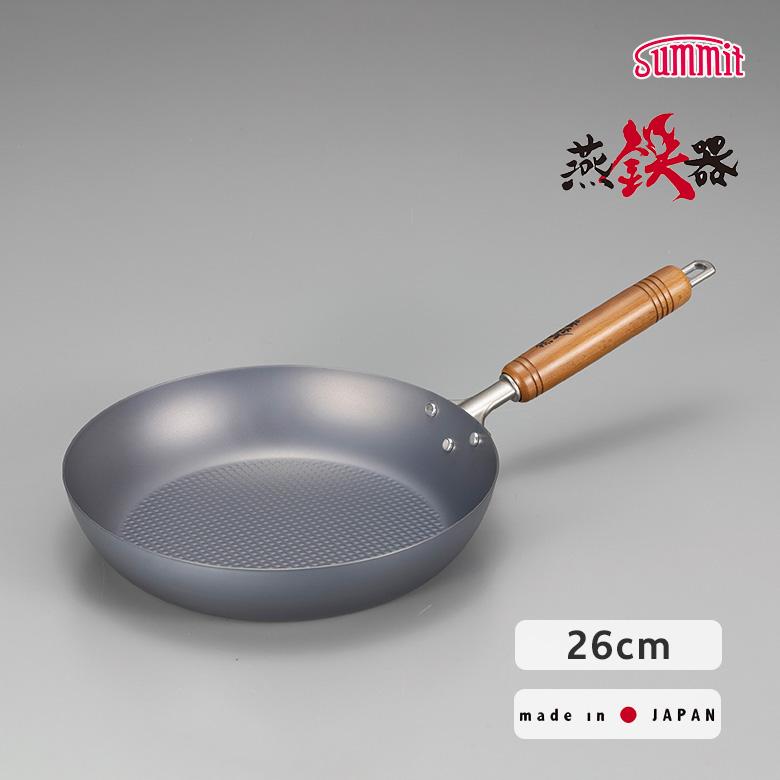 サミット工業 窒化鉄 燕鉄器 窒化エンボスフライパン 26cm 鉄