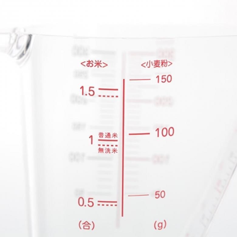 計量カップ 貝印 KHS 上から量れる計量カップ 300ml 食洗機対応 日本製 DH7363 クッキングスケール 調味料 米びつ 耐熱 衛生的 洗いやすい 見やすい おしゃれ｜plantz｜03