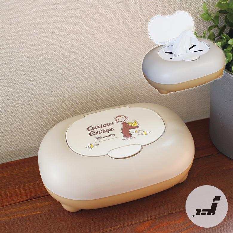 錦化成 おさるのジョージ ウェットティッシュケース L ワンタッチ 日本