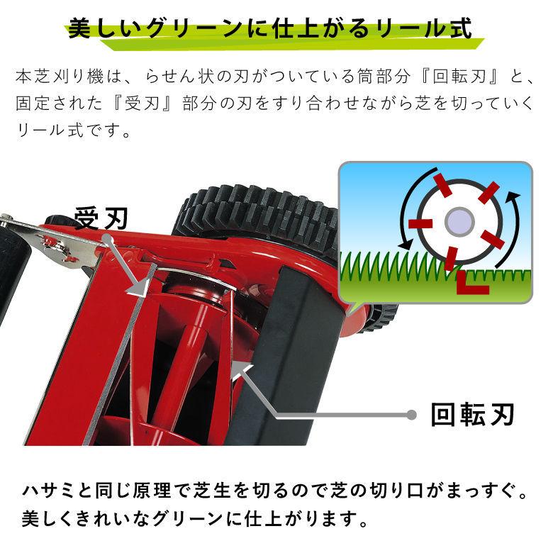 キンボシ 手動 芝刈り機 芝刈機 ランキング 家庭用 手動式 GSB-2000H ハッピーバーディーモアー 刈幅20cm｜plantz｜05