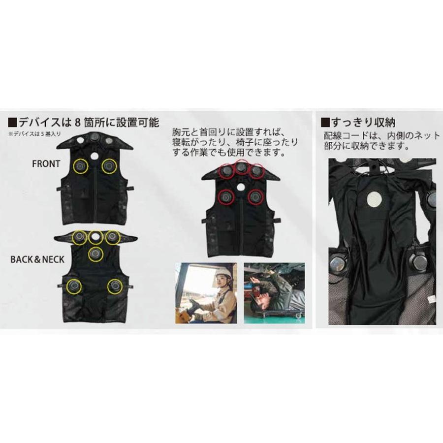 おたふく手袋 マルチペルチェ冷暖ベスト バッテリー セット JW-698