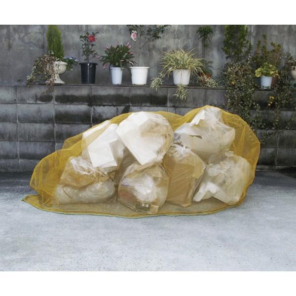 ミツギロン EG-39 ゴミ被せネット 3×4m イエロー/ブラック