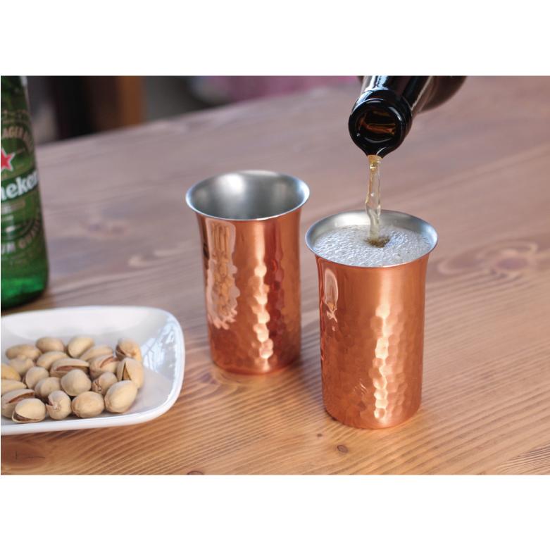 ASAHI（アサヒ） ASAHI CNE921 食楽工房 純銅鎚目一口ビール2PCセット