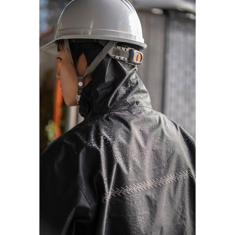 いぶし銀IIレインスーツ ブラックM レインコート レインウェア 合羽 雨