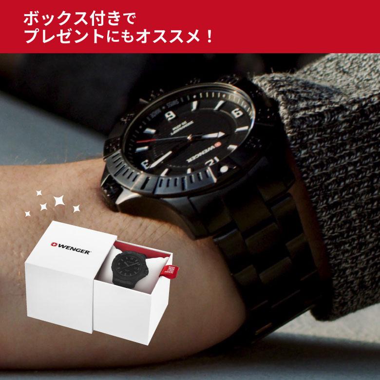 腕時計 メンズ 男性 ブラック 20代 30代 40代 50代 WENGER ウェンガー SEAFORCE プレゼントの画像