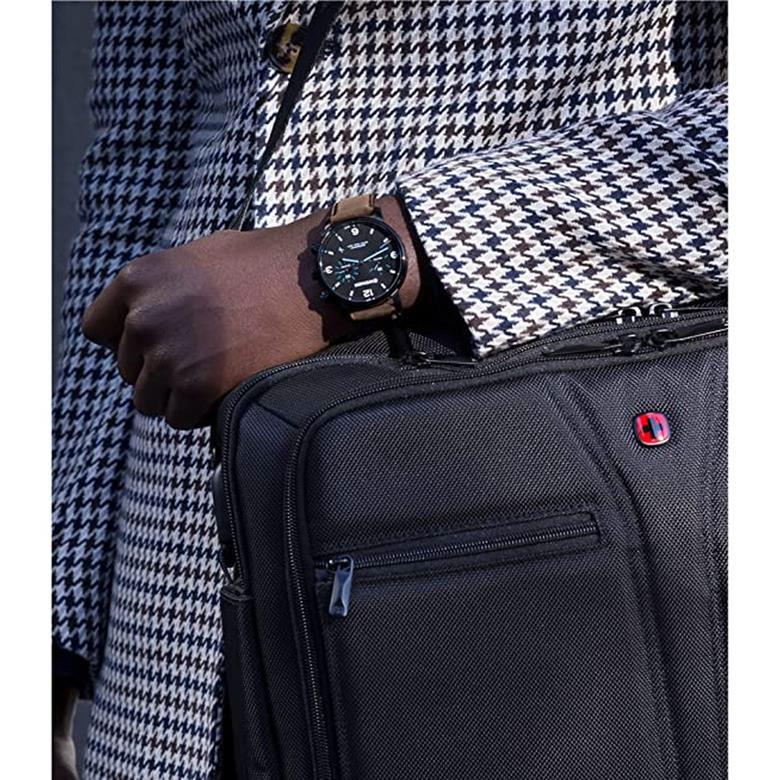 腕時計 メンズ 男性 ブラック ダークブラウン 20代 30代 40代 50代 WENGER ウェンガー URBAN METROPORITAN プレゼントの画像