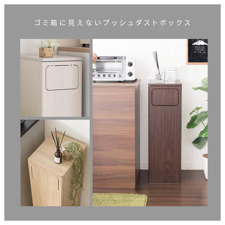 木製プッシュダストボックス Empro（エンプロー） DB-800 ゴミ箱