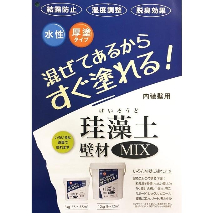 フジワラ化学 珪藻土 壁材 MIX 壁 補修 内装 内壁 3kg 3キロ 室内 diy 練り済み すぐに塗れる リフォーム 結露防止 脱臭 温度｜plantz｜02