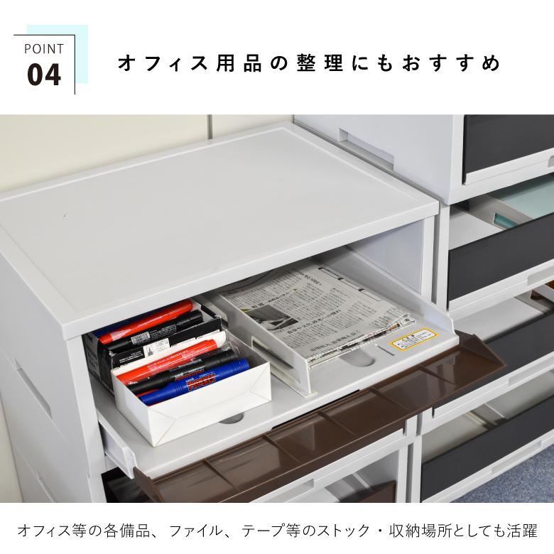 RISU（リス） ペーパー分類ボックス A3深型 4段 オフィス用品 コピー