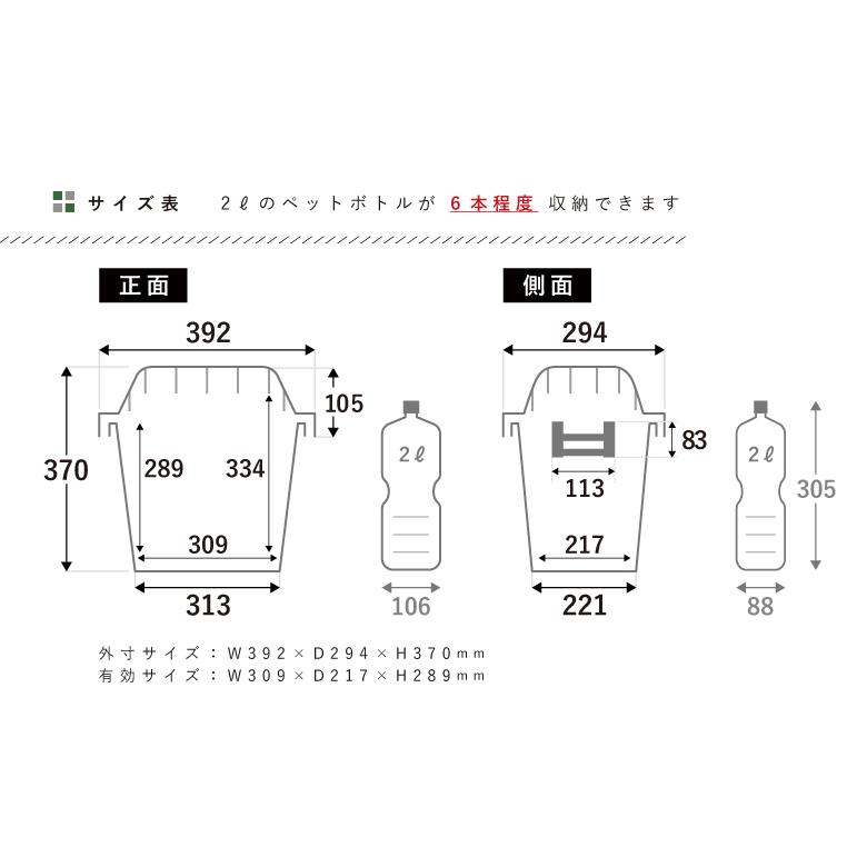 トランクカーゴ TC-20 コンテナ収納 容量22L リス 収納ケース｜plantz｜15