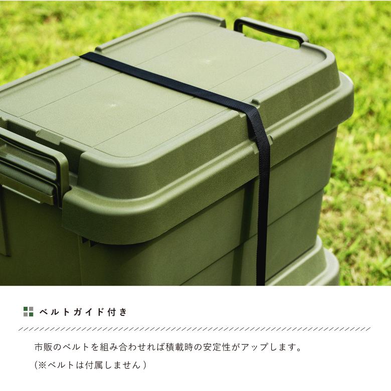 リス 収納ボックス スタッキング 日本製 2個セット Tc 50s 50l グリーン トランクカーゴ