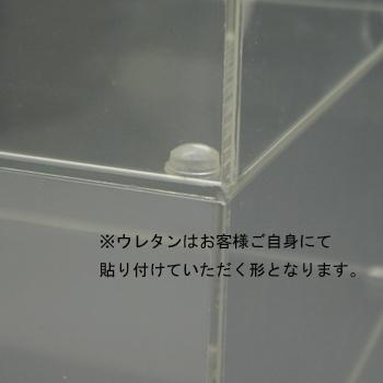 アクリル3段ケースC / クリア 背面ミラータイプ /幅:20cm/奥行:20cm/高