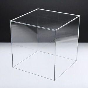 土台無 20cm】アクリルケースC/5面体/クリア(透明) : プラス