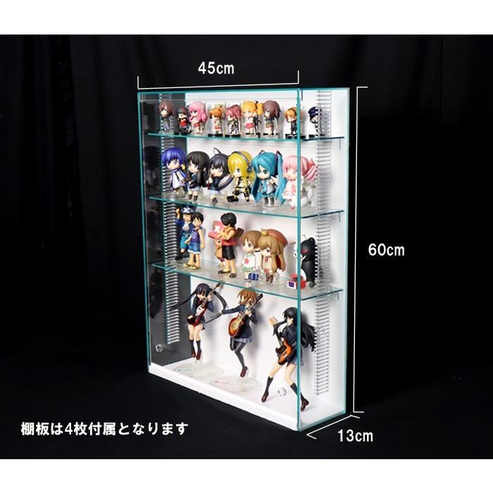 送料無料 可動棚 壁掛け 】アクリルコレクションケース ガラス色 L背面