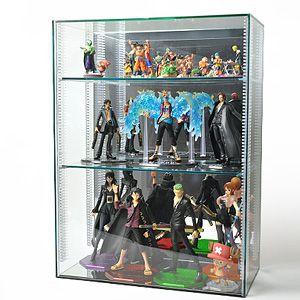 【 送料無料 可動棚 置き式 】アクリルコレクションケースG5 ガラスエッジ / フィギュアケース/ 幅45cm/ 奥行22cm/ 高さ60cm/ 棚板3枚付