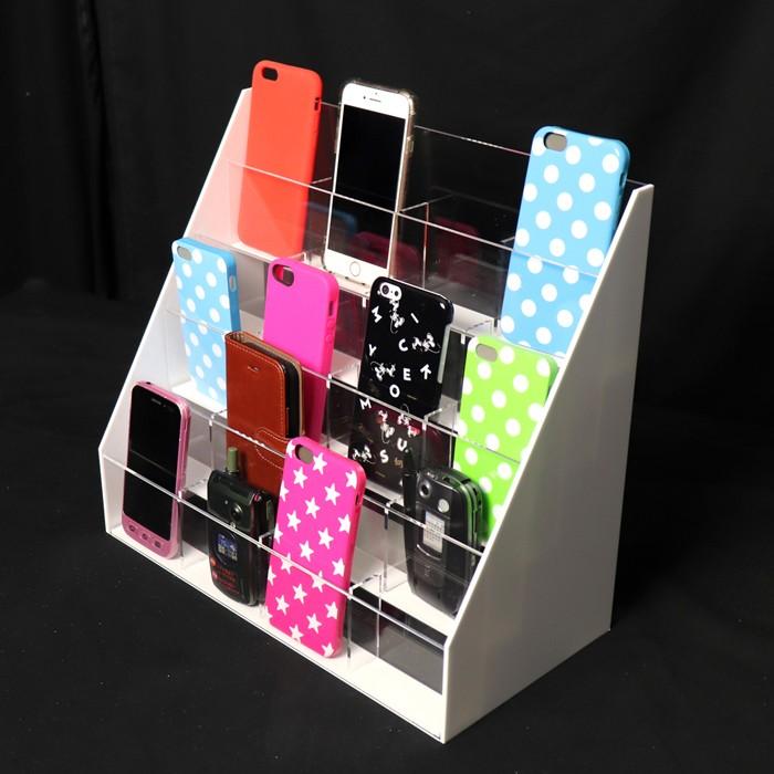 台用 携帯電話 スマホ Iphone ディスプレイケース ショーケース 脇板ホワイト Ph プラスアート 通販 Yahoo ショッピング