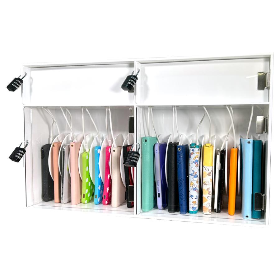 置き式・上ポート式・ほこりから守る】スマホ充電ポート保管用ロッカー