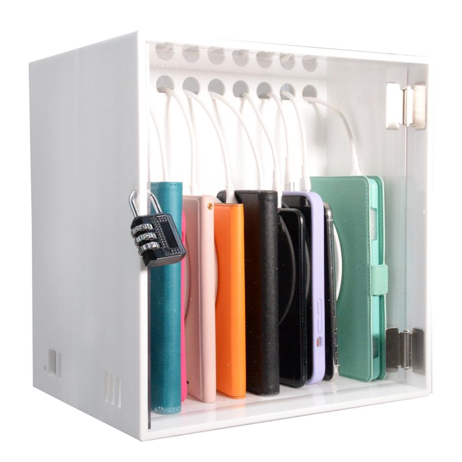 ほこりから守る】スマホ充電ポート保管用ロッカー 10台用