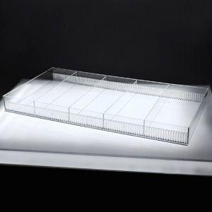 アクリルスリット陳列ケース 小 仕切板7枚付 幅60cm/奥行30cm/高さ5cm