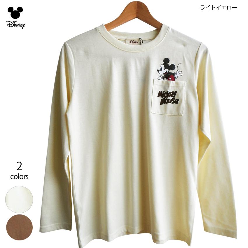 送料無料 ミッキー ミッキーマウス ディズニー 長袖tシャツ ロンt カットソー 胸ポケット Disney レディース レトロ ペアルック ゆったり 大人 春 秋 09 009 プラスチカネットショップ 通販 Yahoo ショッピング