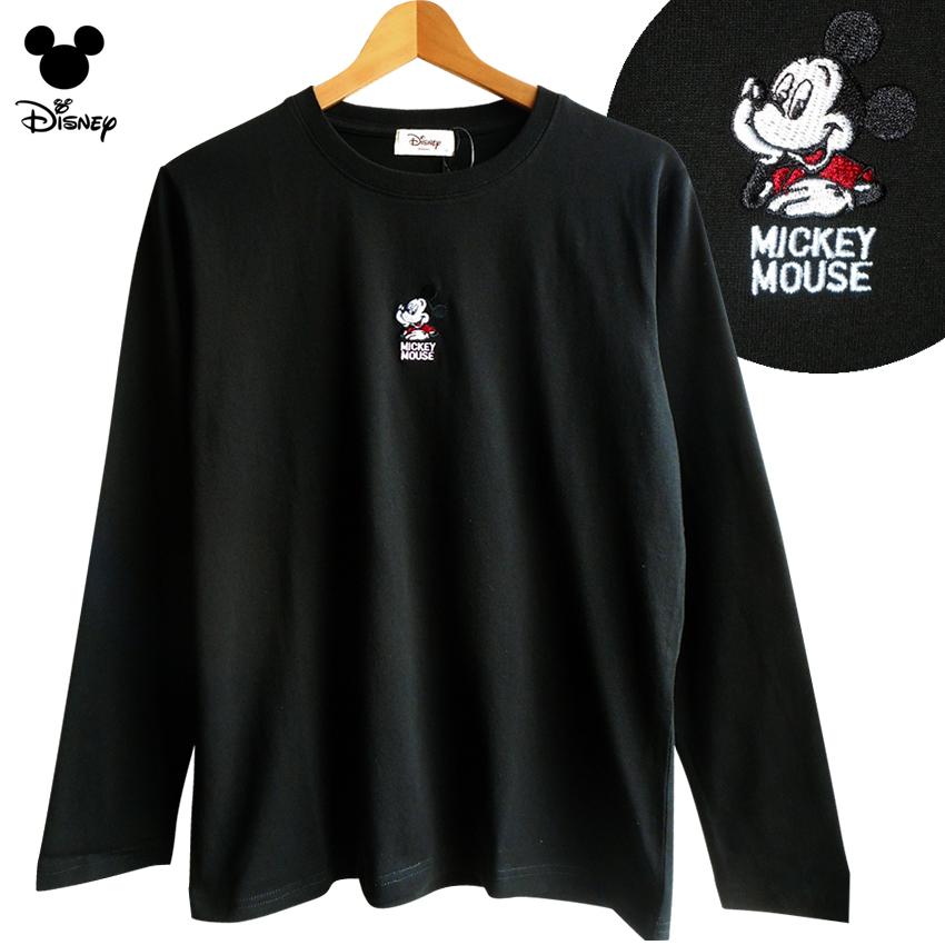 送料無料 ミッキー ミッキーマウス ディズニー 長袖tシャツ ロンt ワンポイント 刺繍 ほおづえ Disney レディース シンプル レトロ ペアルック 大人 21 09 008 プラスチカネットショップ 通販 Yahoo ショッピング