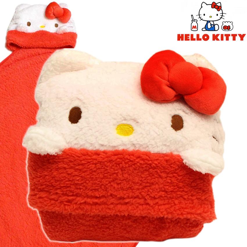 送料無料 キティちゃん ブランケット ハローキティ サンリオ ひざかけ ポンチョ 収納 クッション ぬいぐるみ マント ハロウィン キッズ