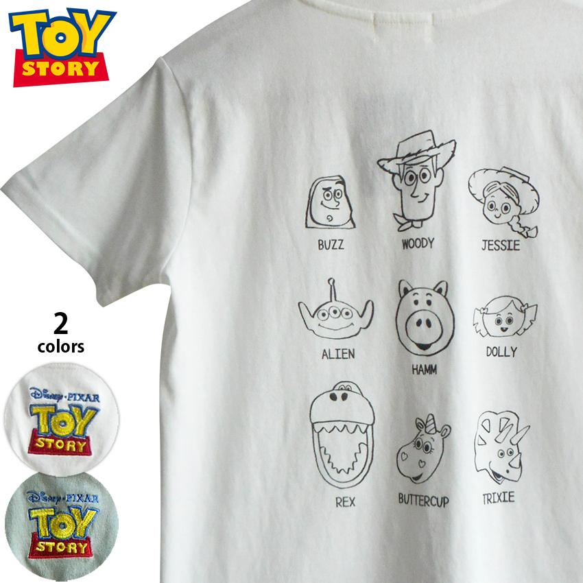 送料無料 トイストーリー Tシャツ バックプリント 刺繍 ポケット バズ ウッディー ジェシー ハム リトルグリーンメン ピクサー レディース メンズ くすみカラー 22 05 004 プラスチカネットショップ 通販 Yahoo ショッピング