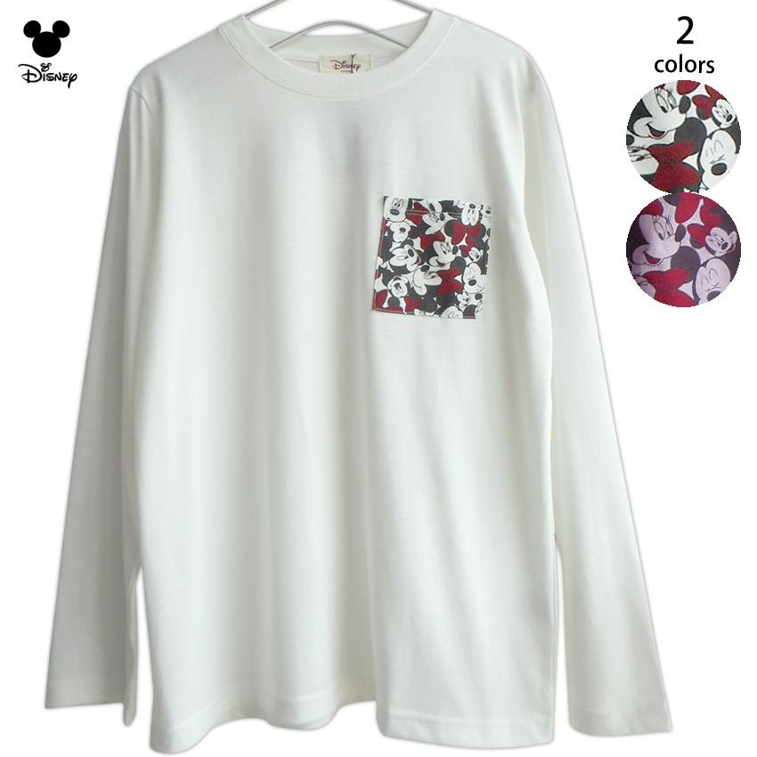 送料無料 ミッキー ミニー ディズニー 長袖tシャツ ロンt 胸ポケット フェイス スマイル 顔いっぱい 仲良し レディース レトロ ペアルック 春 秋 白 ラベンダー 22 08 014 プラスチカネットショップ 通販 Yahoo ショッピング