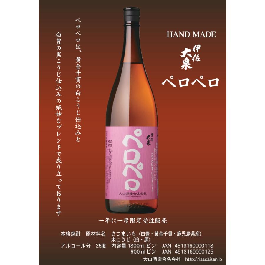 大山酒造 芋焼酎 伊佐大泉 ペロペロ いさだいせん 900ml 瓶 25度 限定