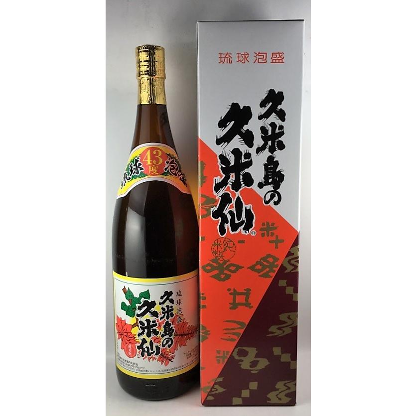 泡盛 琉球泡盛 久米島の久米仙 でいご 43度 箱入 1800ml 1.8L 泡盛 琉球泡盛 久米島の久米仙 でいご 43度 箱入 1800ml 1.8L