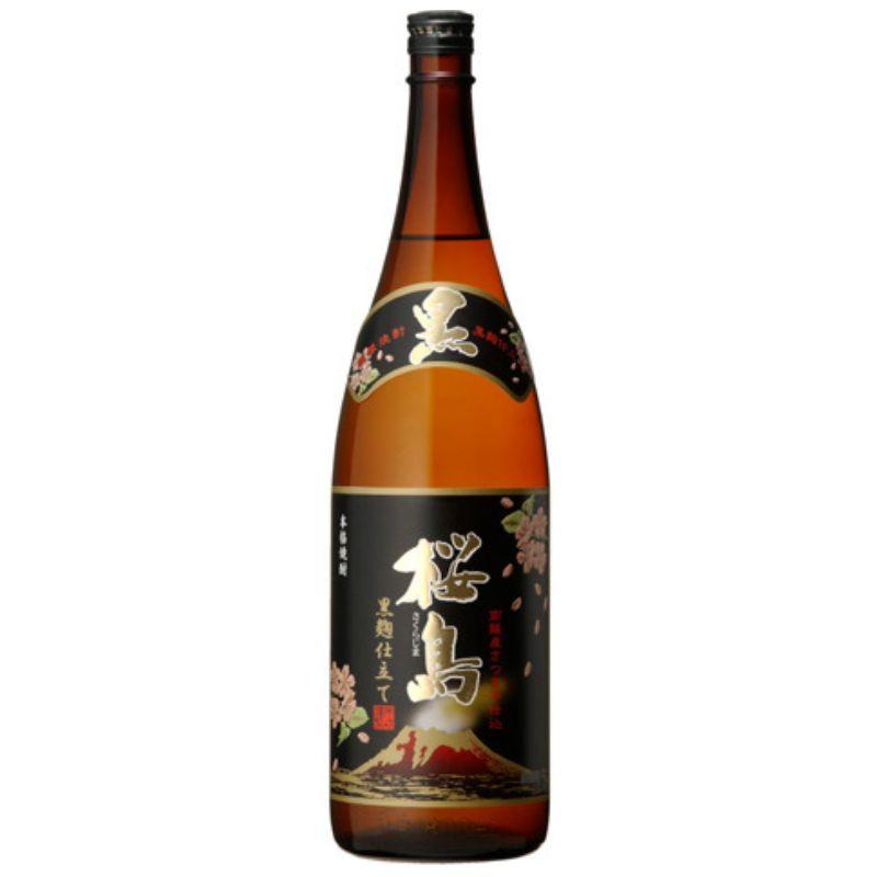 本坊酒造 芋焼酎 黒麹仕立て 桜島 25度 瓶 1800ml 1.8L 一升 芋 焼酎