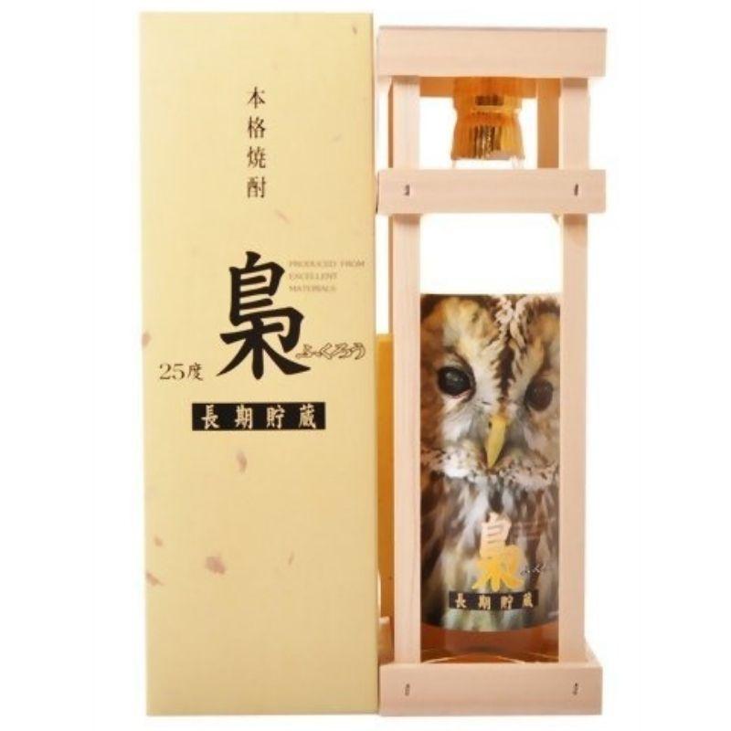研醸 送料無料 麦焼酎 梟 （ふくろう） 長期熟成 25度 瓶 箱入 720ml