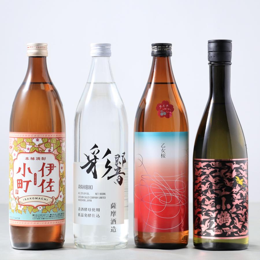 焼酎 フルーティ 芋焼酎 4本 セット 900ml ＆ 720ml 飲み比べ 乙女桜