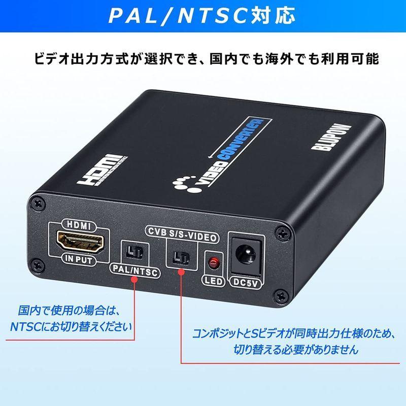 BLUPOW HDMI to コンポジット/S端子 変換器 1080P対応 HDMI to Composite 3RCA AV/S-Vide｜plateau-mart｜08